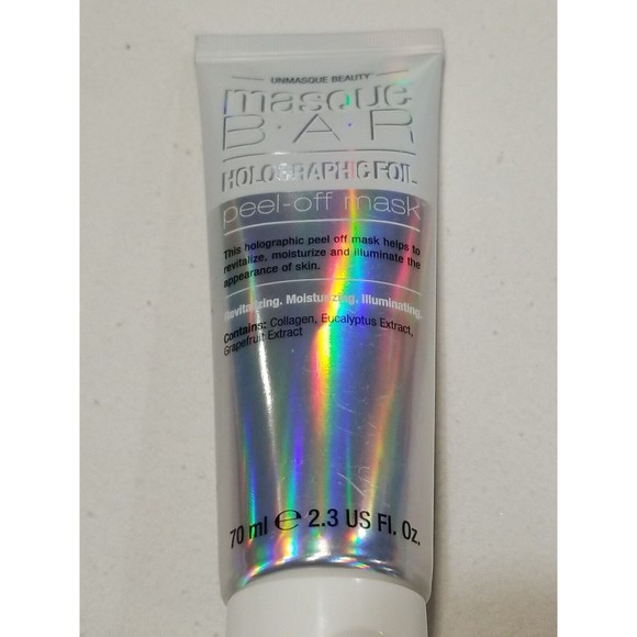 Masque Bar 1 Holographic Foil 2 Luminizing Charcoal Peel Off Masks Lot Of 3 Tube - Picture 2 of 5